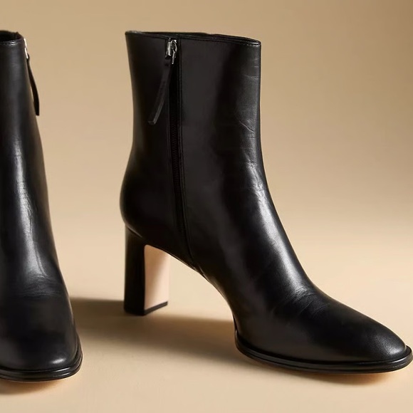 Reformation Gillian Ankle Boot Black Leather - Picture 1 of 11